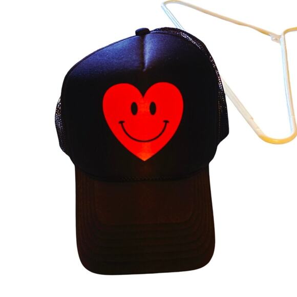 Otto Smiling Heart Trucker Hat - Positive Vibes! - Picture 1 of 4